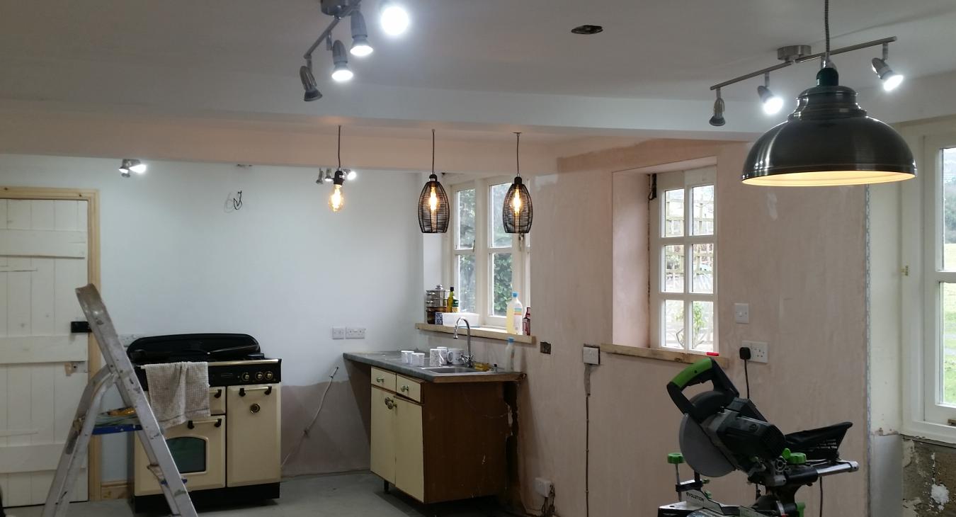 Kitchen lighting installation in cwmbran